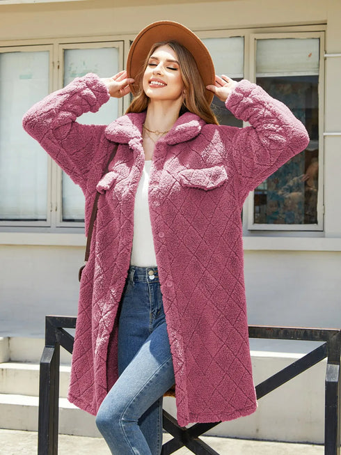 'Elowen' Thermal Fleece Coat - Celes Fashion